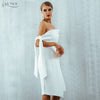 Women Dresses 2022 New Summer Arrival Casual One shoulder Tied Elegant Button Tassel Celebrity Party Dress Runway Vestidos