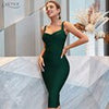 Adyce Women Spaghetti Strap Bandage Dress Sexy Lace See Throguh 2023 Summer Midi Club Clothing Celebrity Party Dress Outfits