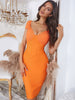 Adyce Women V Neck Bodycon Bandage Dress Summer Sexy Orange Mesh Celebrity Birthday Club Evening Party Outwear Dress Outfits