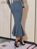 Adyce Women's Mermaid Bandage Skirts Summer Club Party Wear Elegant Office Lady Buttons Streetwear Midi Bodycon Skirts