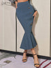 Adyce Women's Mermaid Bandage Skirts Summer Club Party Wear Elegant Office Lady Buttons Streetwear Midi Bodycon Skirts