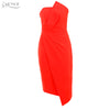 Yellow Women Party Dress Summer Vestidos Verano 2022Sleeveless Strapless Elegant Side Zipper Club Celebrity Runway Dress