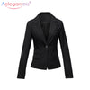 2022 Spring Autumn Slim Blazers Women Single Button Notched Blazers Black Plus Size Office Lady Work Suit Jacket