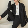 Aelegantmis Elegant Classic Office Lady Black Blazer Women Spring 2022 Button Chic Casual OL Female Solid Blazer Jacket Suit New