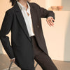 Aelegantmis Elegant Classic Office Lady Black Blazer Women Spring 2022 Button Chic Casual OL Female Solid Blazer Jacket Suit New