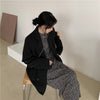 Aelegantmis Office Lady Loose Blazer Women Oversized Korean Style Double Breasted Suit Jacket Solid Chic Causal Outwear