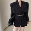 Aelegantmis Korean Office Lady Casual Blazer Jackets Women with Chain 2022 Elegant Jackets Chic Pocket Oversize Tops