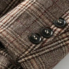 Aelegantmis Korean Style Plaid Oversized Blazers Women Single Breasted Casual Jackets Coats Female Spring Autumn Outwear
