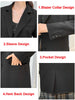 Aelegantmis Chic Solid Color Women Casual Blazer Jacket Office Lady Pockets Work Suit Coat Ladies Business Blazers Outerwear