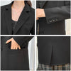 Aelegantmis Chic Solid Color Women Casual Blazer Jacket Office Lady Pockets Work Suit Coat Ladies Business Blazers Outerwear