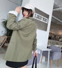 Aelegantmis Solid Green Streetwear Women Casual Blazer Jackets Female Loose Cardigan Pockets Coats Office Ladies Blazers
