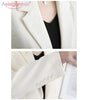 Aelegantmis White Casual Blazer Jacket Women Autumn Office Lady Black Blazers Female Work Suit Coat Ladies Slim Outerwear 2023