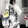 Aesthetic Hoodie Emo Sweatshirt Grunge Harajuku Anime Hip Hop Oversized Tops Punk Female Long Sleeve Gothic Clothes Kpop Hoodies