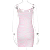 Aesthetics Zebra Print Pink Cami Dresses Y2K Streetwear Cute Backless Bodycon Mini Dresses Summer Vintage Outfits