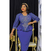 African Women Dresses Elegant 2PCS Beadeds Tops and Skirts Formal Party Outfits Ladies Autumn Clothes