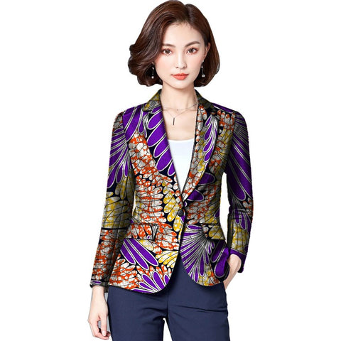 African blazer ankara print women suit jacket dashiki fashion blazer coat lady's african wax out outfits africa clothing