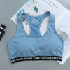 Women Crop Tops Cotton Tank top Bralette Padded Fitness Bra Vest