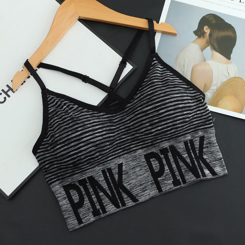 Women Crop Tops Vs Camisole Bralette Strappy Unlined Fitness Bra Vest Tank Top