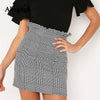 2022 Summer Autumn Sexy Skirt Women Bottoms Fashion plaid A-line Ruffles Sexy Club Regul Outwe Women Skirts female