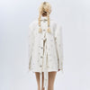 Ailigou 2022  Bright Diamond Bow White Designer Suit Jacket Female Short Skirt Sexy Party Suit 2022