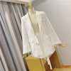 Ailigou 2022  Bright Diamond Bow White Designer Suit Jacket Female Short Skirt Sexy Party Suit 2022