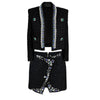 Ailigou 2023 Fall Women's   Diamond Beaded Two Piece Skinny Sexy Cardigan Celebrity Party Set