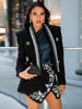 Ailigou 2023 Fall Women's   Diamond Beaded Two Piece Skinny Sexy Cardigan Celebrity Party Set