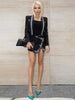Ailigou 2023 Fall Women's   Diamond Beaded Two Piece Skinny Sexy Cardigan Celebrity Party Set