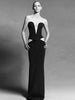 Ailigou 2023 Summer Women's Black White Celebrity Party 2 Piece Cutout Bodysuit Set Strapless V Neck Party Club Bandage Set