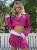 Ailigou Patchwork Diamond Button Two-Piece Women'S Lapel Long-Sleeved Suit Jacket Sexy Pleated Skirt Women'S Suit Summer 2023