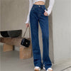 Alien Kitty 2022 Wide Leg Split Jeans High Waist Slim Casual Loose Streetwear Straight Cowboy Denim Women Trousers Autumn