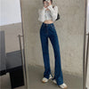 Alien Kitty 2022 Wide Leg Split Jeans High Waist Slim Casual Loose Streetwear Straight Cowboy Denim Women Trousers Autumn