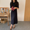 Alien Kitty 2023 Elegant O-Neck French Office Lady Solid Streetwear Puff Sleeve Retro Summer Sweet Long Dresses Vestidos
