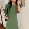 Alien Kitty 2023 Elegant O-Neck French Office Lady Solid Streetwear Puff Sleeve Retro Summer Sweet Long Dresses Vestidos