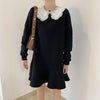 Alien Kitty Female Autumn Long Sleeves Dress Vestidos Peter Pan Collar Lace Romantic Women Loose Elegant Clothe