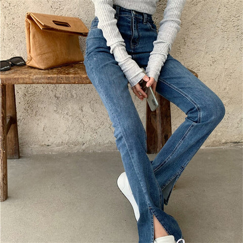 Alien Kitty Slim Denim Casual Women Full Length Pants 2022  Plus Size Summer All Match Chic Jeans Pants