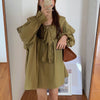 Alien Kitty Sweet Doll Dress Korean Style 2022 Autumn Dress Elegant Solid Ruffles Long Sleeve Sweet Dresses Vestidos