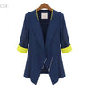 Fashion Blazer Autumn -Summer Half Sleeve Blazers Women Suits Jackets Slim Zipper Casual Coat ,Office lady wear