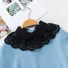 All-Match Collar Lace Shirt Fake Water Soluble Sweet Sleeveless Collar Sweater Bowknot Ribbon Chiffon Lace Edge Wild