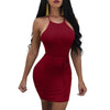 New women bandage dress runway party dresses Halter Backless mini dress sexy club wear packge hip bodycon bandage robe