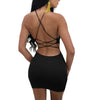New women bandage dress runway party dresses Halter Backless mini dress sexy club wear packge hip bodycon bandage robe