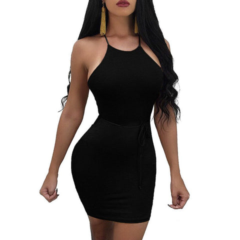 New women bandage dress runway party dresses Halter Backless mini dress sexy club wear packge hip bodycon bandage robe
