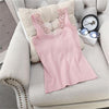 Women's Slim Knitting Tank Tops Sexy Lace Patchwork Solid Color All-matching Summer Casual Tops