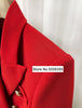 Amazing 2022ss Classic Red Blazer Gold Lion Buttons Double Breasted Elegant Ladies Suits with Shoulder Pads
