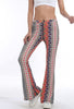 American Clothing Tribal Vertical Aztec print Bell Botto Legging Soft Women Flare pant Wide leg Printed Legging  Style1011
