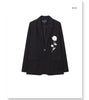 American Vintage Blazers For Women's Rose Ruffian Handsome Suit Jacket Office Lady Cold Wind Casual Blazer Suit Coats