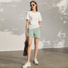 Amii Minimalism Summer Women's Shorts High Waist Jeans Short Pants Streetwear Thin Straight Short Jeans Pants 12120226