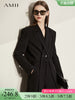 Amii Minimalism Summer Women's Suit Jacket Black Notched Full Sleeve Button Loose Blazer Coat Office Lady Blazers Woman 12240245