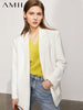Amii Minimalism Women Blazers Autumn Elegant Notched Office Lady Suits Double Breasted Coats and Jackets For Women 12130198