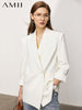 Amii Minimalism Women Blazers Autumn Elegant Notched Office Lady Suits Double Breasted Coats and Jackets For Women 12130198